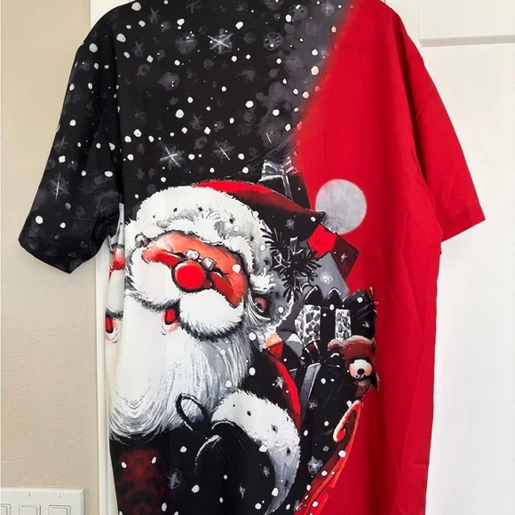 Men’s Holiday Santa Shirt - Picture 3 of 3
